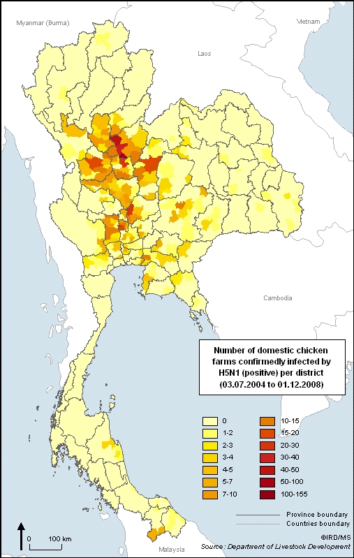 Map Details This Map Shows The Number Of Domestic Chicken Farms 